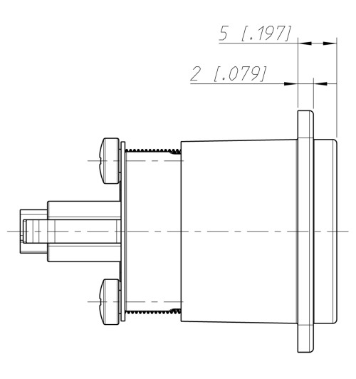 Złącze gniazdo HDMI 2.0 panelowe D - Neutrik NAHDMI-W-B
