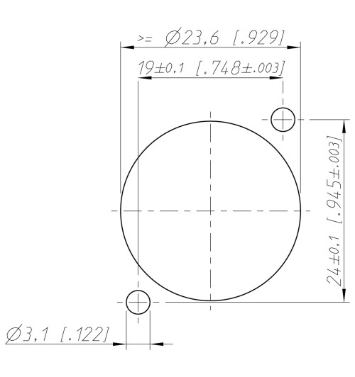 Złącze gniazdo HDMI 2.0 panelowe D - Neutrik NAHDMI-W-B