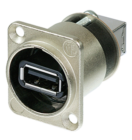 Złącze gniazdo USB 2.0 panelowe D - Neutrik NAUSB-W
