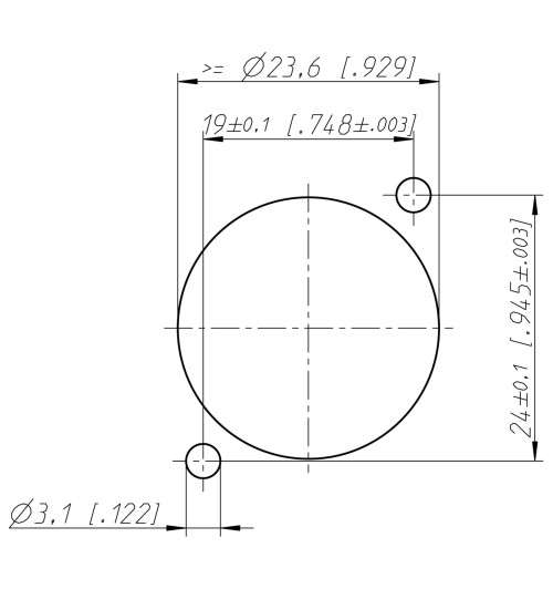 Złącze gniazdo USB 2.0 panelowe D - Neutrik NAUSB-W