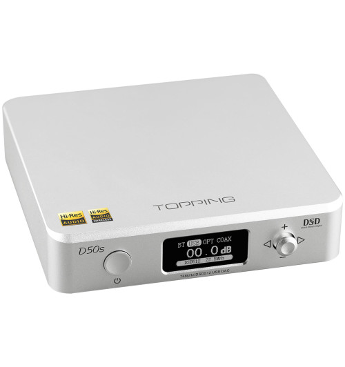 Topping D50s - Przetwornik cyfrowo-analogowy DAC z Bluetooth 5.0