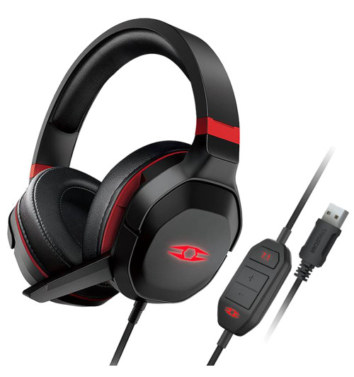 TAKSTAR FORGE - Słuchawki gamingowe USB z mikrofonem i Virtual 7.1 Surround