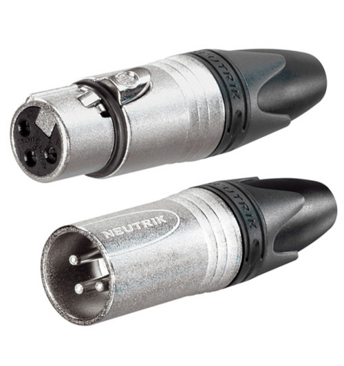 Neutrik NC3FXX + NC3MXX - Zestaw 2 wtyków 3-pinowych XLR (męski + żeński)