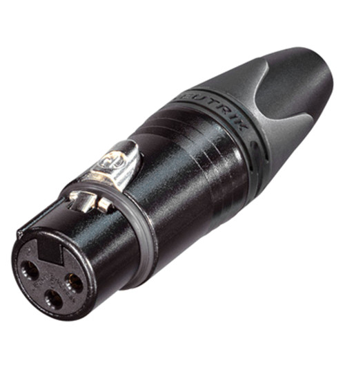 Neutrik NC3FXX-B + NC3MXX-B - Zestaw 2 wtyków 3-pinowych XLR (męski + żeński)