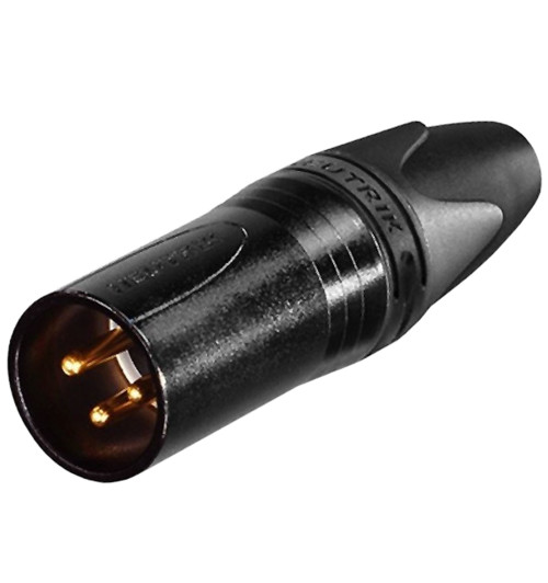 Neutrik NC3FXX-B + NC3MXX-B - Zestaw 2 wtyków 3-pinowych XLR (męski + żeński)