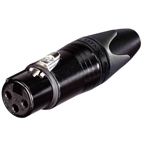 Neutrik NC3FXX-B + NC3MXX-B - Zestaw 2 wtyków 3-pinowych XLR (męski + żeński)