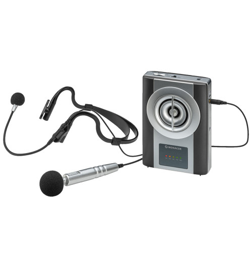 MONACOR WAP-8 - Przenośny wzmacniacz głosu z mikrofonem