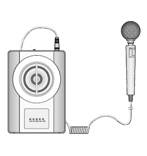 MONACOR WAP-8 - Przenośny wzmacniacz głosu z mikrofonem