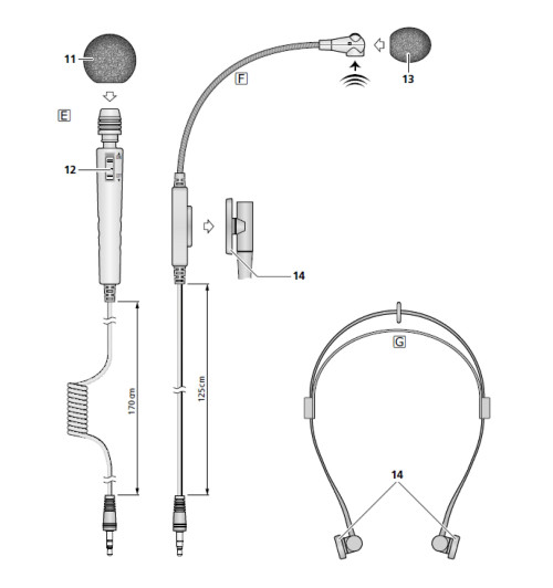 MONACOR WAP-8 - Przenośny wzmacniacz głosu z mikrofonem