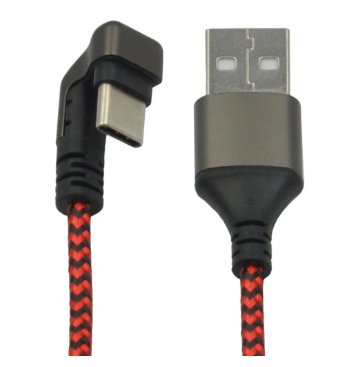 Wireway WW331710 - Kabel USB-A do USB-C z oplotem 1m