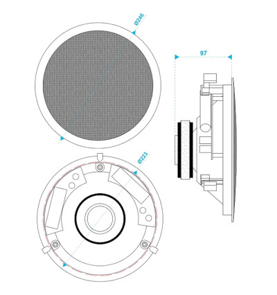 Biamp CMSUB8 - subwoofer sufitowy do zabudowy