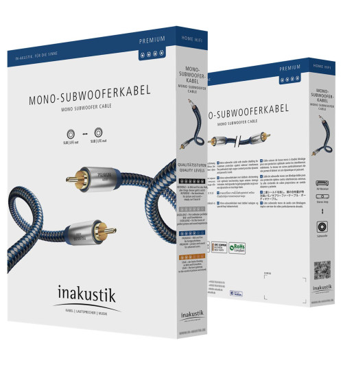 In-Akustik Premium Mono-SUB - Kabel do subwoofera RCA-RCA - 2 metry