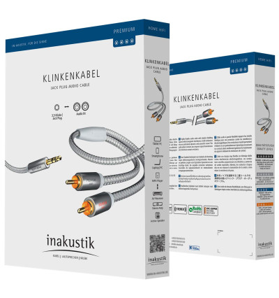 In-Akustik Premium MP3 - Kabel audio mini Jack - 2xRCA - 1.5 metra