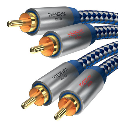 In-Akustik Premium RCA - Kabel połączeniowy audio 2 RCA - 2 RCA - 0.75 metra