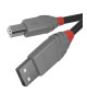 Lindy 36677 kabel USB 2.0 A – B Anthra Line - 10 m
