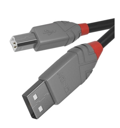 Lindy 36677 kabel USB 2.0 A – B Anthra Line - 10 m