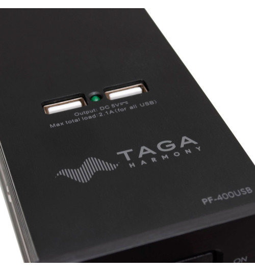 Taga Harmony PF-400USB - Kondycjoner sieciowy / listwa zasilająca 4 gniazda + USB