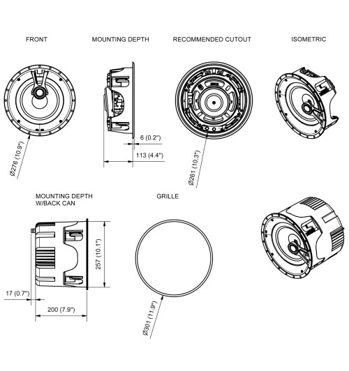 Dali Phantom K-80 - Głośnik instalacyjny ścienny / sufitowy