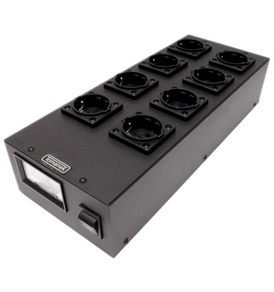 Tomanek TAP8ONV+ – Listwa zasilająca z filtrem, DC Blockerem i woltomierzem - 8 gniazd