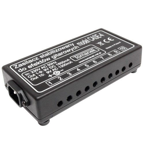 Tomanek Case-4 - Stabilizowany zasilacz 9V DC i 9V AC do 10 efektów gitarowych