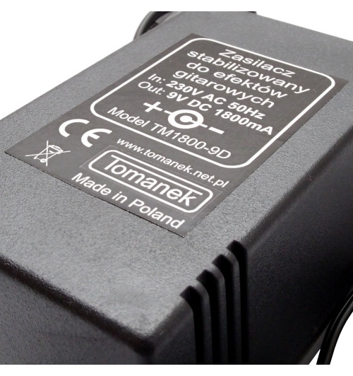 Tomanek TM1800-9D – Zasilacz 9V DC do 10 efektów gitarowych