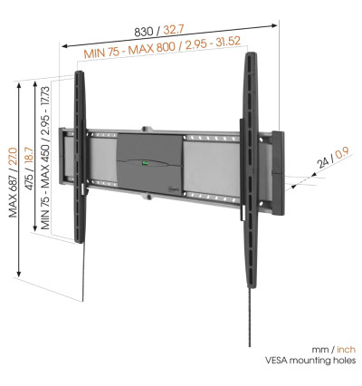 Uchwyt Vogels EFW 8305 do telewizorów o przekątnej od 40 do 80"