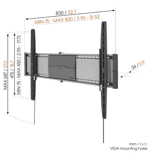 Uchwyt Vogels EFW 8305 do telewizorów o przekątnej od 40 do 80"