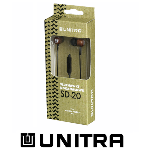 Słuchawki Dokanałowe Unitra SD-20 z mikrofonem