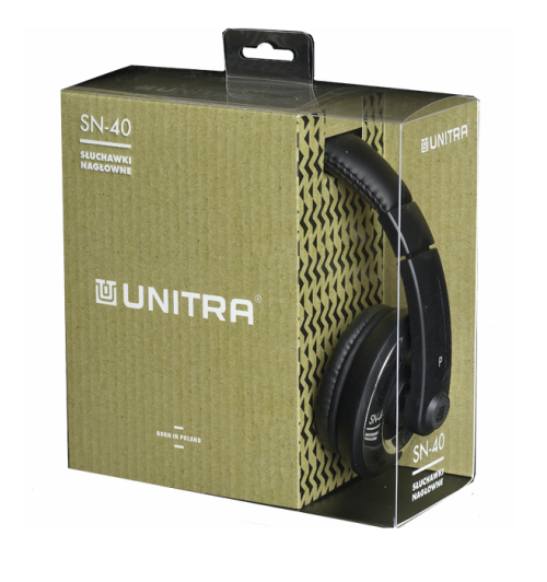 Słuchawki UNITRA SN-40CH czarno-chromowane