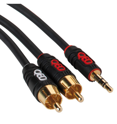 QED Profile J2P QE5091 - Kabel stereo 3.5mm Jack - 2 RCA - 3m