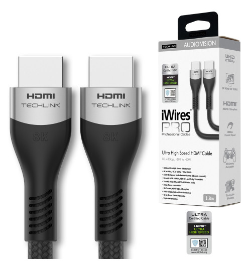 Techlink iWires Pro 8K 711818 – Kabel HDMI Ultra High Speed 1,8m