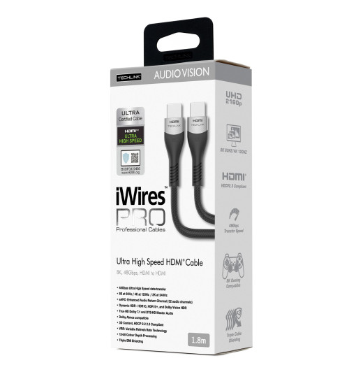 Techlink iWires Pro 8K 711818 – Kabel HDMI Ultra High Speed 1,8m