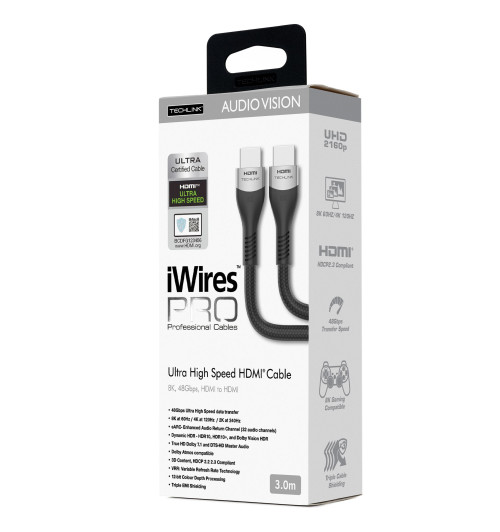 Techlink iWires Pro 8K 711803 – Kabel HDMI Ultra High Speed 3m