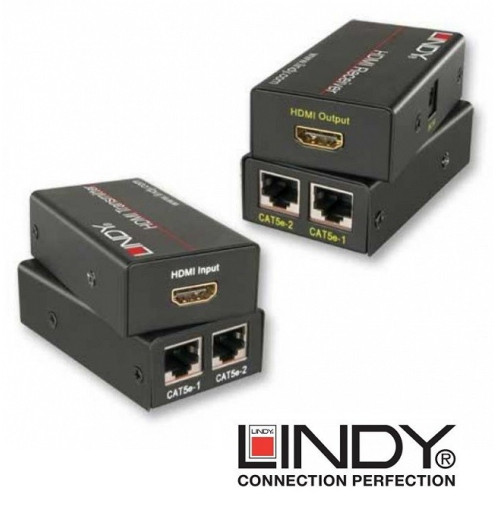 Extender (przedłużacz)/adapter HDMI RJ-45 Lindy 38023