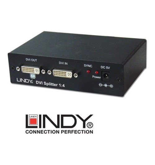 Splitter (rozdzielacz) DVI 1-4 Lindy 32446