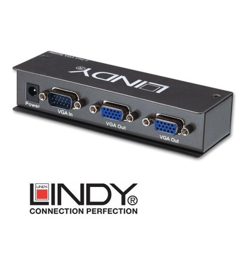 Splitter (rozdzielacz) VGA (D-Sub) Lindy 32569
