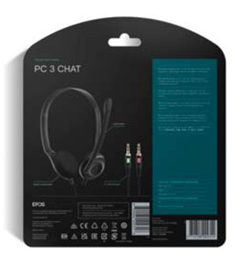 EPOS / Sennheiser PC 3 CHAT - Multimedialne słuchawki nauszne do VOIP