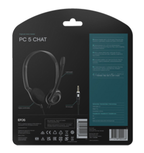 EPOS / Sennheiser PC 5 CHAT - Multimedialne słuchawki nauszne do VOIP