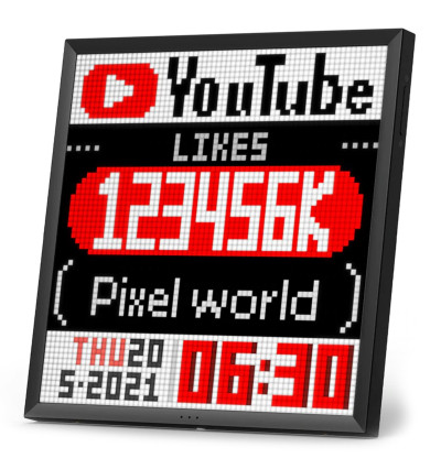 Divoom PIXOO-64 - Wielofunkcyjny wyświetlacz LED 64x64 Smart Pixel Art Wi-Fi