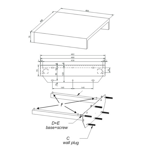 Acoustique Quality AQG1 - Półka ścienna pod gramofon