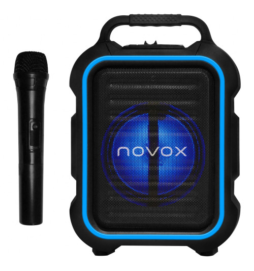 Novox Mobilite Blue - Mobilny system nagłośnieniowy MP3 USB/SD Bluetooth z mikrofonem