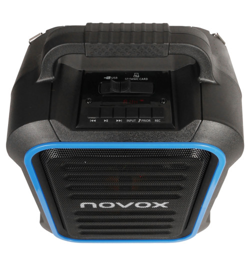 Novox Mobilite Blue - Mobilny system nagłośnieniowy MP3 USB/SD Bluetooth z mikrofonem