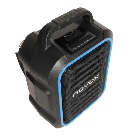Novox Mobilite Blue - Mobilny system nagłośnieniowy MP3 USB/SD Bluetooth z mikrofonem