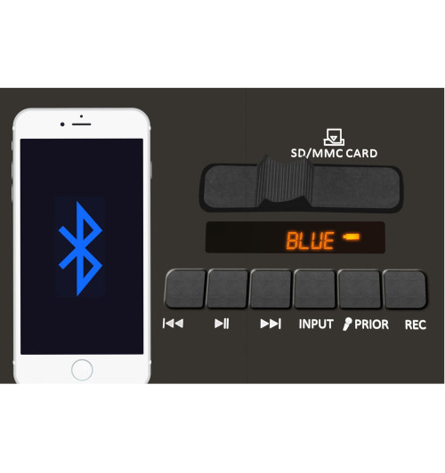 Novox Mobilite Blue - Mobilny system nagłośnieniowy MP3 USB/SD Bluetooth