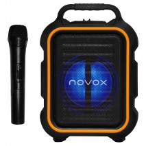 Novox Mobilite Orange - Mobilny system nagłośnieniowy MP3 USB/SD Bluetooth z mikrofonem