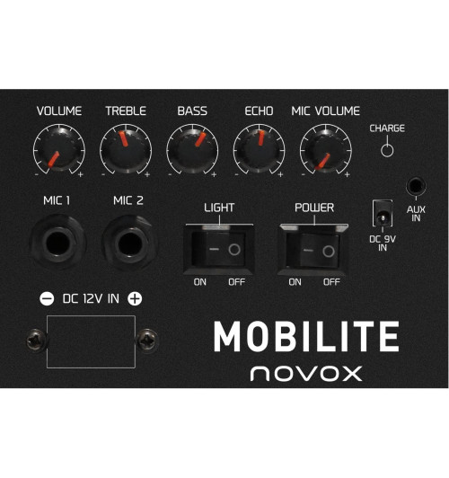 Novox Mobilite Orange - Mobilny system nagłośnieniowy MP3 USB/SD Bluetooth z mikrofonem