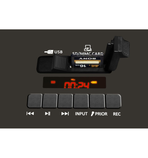 Novox Mobilite Orange - Mobilny system nagłośnieniowy MP3 USB/SD Bluetooth z mikrofonem