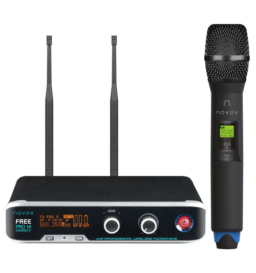 Novox FREE PRO H1D True Diversity - Zestaw bezprzewodowy z mikrofonem dynamicznym