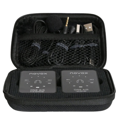Novox ONE AIR - Zestaw bezprzewodowy z mikrofonem do nagrywania
