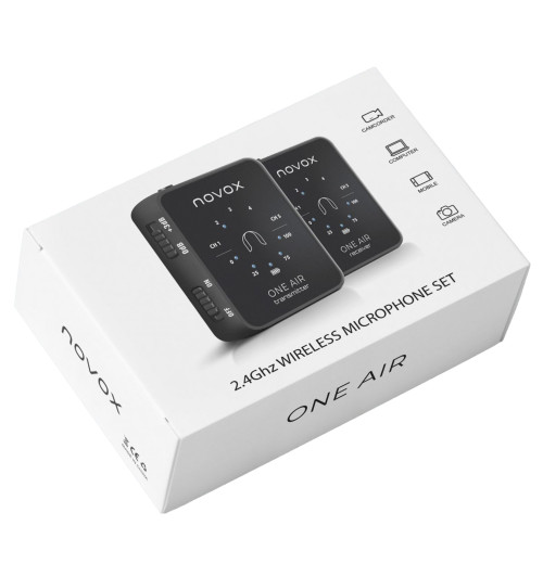 Novox ONE AIR - Zestaw bezprzewodowy z mikrofonem do nagrywania